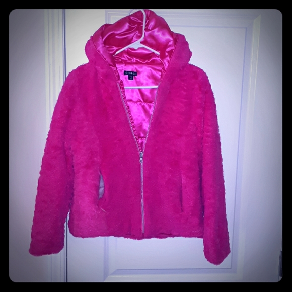 George Other - George Coat Girls size 14-16 Faux Fur Shell